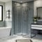 Aquariss Square Shower Enclosure Sliding Doors Corner Entry Bathroom Enclosure Cubicle Chrome 760x760x1900mm