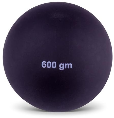 HAEST Speerwurfball 600g | Speer Ball | 90 mm Durchmesser | Kunststoff | Schwarz | Vielseitig & Haltbar