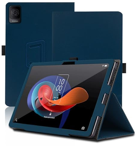 Funda para TCL Tab 10 Gen 2, 10.4 Inch, TCL Tab 10 Gen 2 Tablet Funda, Funda Protectora Plegable con Soporte para Lápiz y Correa para la Muñeca, Protección Total. (Azul)