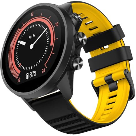 OVERSTEP Ersatz für Suunto 9/9 Baro Armband, Weiches Silikonarmband Ersatz für Suunto 7/Suunto D5/Suunto Spartan Sport Wrist HR