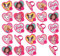 DecoPac Lot de 24 bagues Barbie Be The Future en forme de cœur rose pour cupcakes avec Barbie et ses amis pour fête d'anniversaire et célébrations