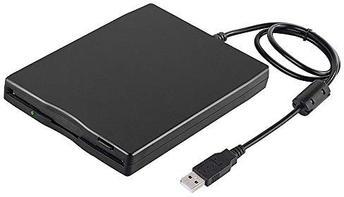 YIWENG Externes USB-Diskettenlaufwerk Tragbares 3,5-Zoll-Diskettenlaufwerk USB-Schnittstelle Plug-and-Play Rauscharm für PC-Laptop Schwarz,Tragbares Diskettenlaufwerk