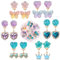 MAZYPO Clip-On-Ohrringe für Mädchen, Diamant-Kinder-Spielringe, Partygeschenk, Prinzessinnen-Ohrclips für kleine Mädchen, Kleinkinder, niedliche Schmetterlings-Ohrringe, 16 Stück