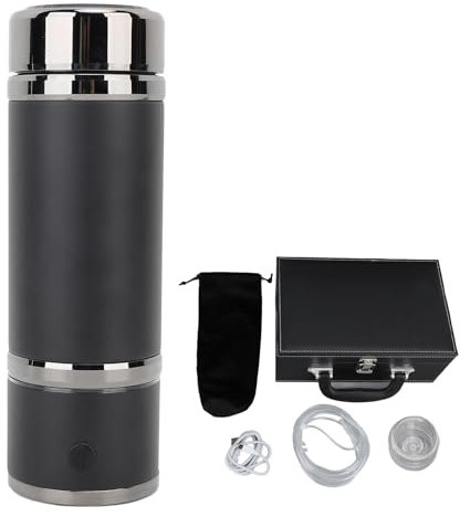 Hydrogen Water Bottle, 420ml Rechargeable Water Ionizer Machine, Insulated Stainless Steel Hydrogen Water Generator, Portable Health Cup for Home Office Travel