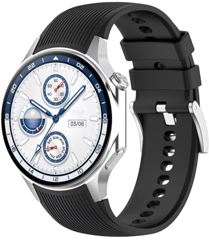 YKNIUFLY Correa de Reloj para Oppo Watch X, TPU Silicona Suave, Antideslizante, Correa de Repuesto Ajustable para Oppo Watch X.(Negro)