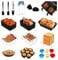Feelhap Heißluftfritteuse Zubehör,20pc Zubehör Heißluftfritteuse für Ninja Foodi AF300EU AF400EU 7,6L-9.5L Und anderen Dual Zone Air Fryer Accessories,Airfryer Zubehör mit Silikoneinsatz
