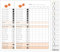 DiceCupFlex Gioco di dadi Blocco DIN A6 con blocco dadi da 50 pagine, blocco da gioco, blocco di ricambio, design (2 pezzi, arancione)