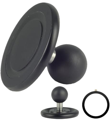 DEKEENSTAR Magnetic Phone Holder Base with B Size 1 inch Ball for Magsafe iPhone 16/15/14/13/12 Compatible with RAM mounts B Size Double Socket Arm Magnetic Ball Phone Holder for Car