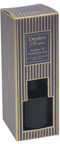 Lesser & Pavey Desire Aroma Amber & Sandalwood 200ml Reed Diffuser For Home Fragrance | Air Freshener Aromatherapy Diffuser For Stress Relief | Diffusers For Home Gift For Women & Men