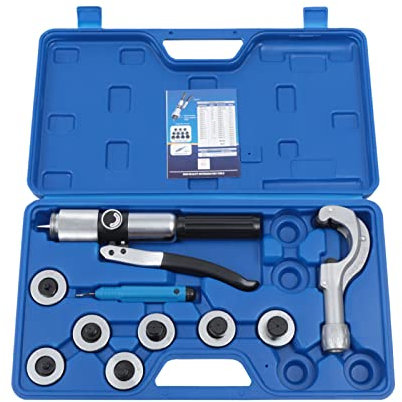 PMJMANKI Hydraulisches Expanderol-Stauchen-Kit, 7 Expanderköpfe mit Fräser, 3/8 1/2 5/8 3/4 7/8 1 1-1/8 Zoll, HVAC-Hydraulik-Stauchen-Kit zum Expandieren von Kupfer