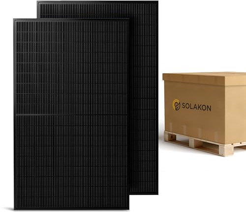 Solakon Solarmodul 500W, bifaziales monokristallines Solarpanel, 40v Photovoltaik Solarmodule/Solar Module für Balkonkraftwerk/Solaranlage 400w/500w Solar Panel für Photovoltaik Komplettanlage (36)