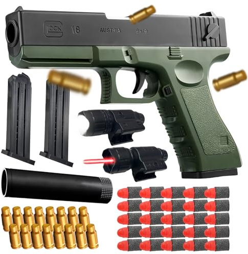 Spielzeug Pistole, Spielzeug Pistolen für Kinder, Spielzeug Waffen Pistolen, mit Schaumstoff Bullet, Patronenhülsen Spielzeug und Magazine, Spielzeug Pistole Kinder mit Zubehör, Kinderspielzeug
