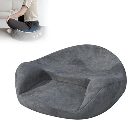 Zertylre Meditationskissen mit Ergonomischem Design,Yogakissen, Modernes, Rutschfestes, Memory-Schaum,Yogakissen Bezug waschbar,Ideal für Yoga, Meditation, Zen - Praxis und Sitzhaltungen(Dunkelgrau