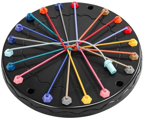 GSrenyu Board Games for Kids, Intellectual Chessboard Rope Solving Game Interactive Puzzle Board Games, Colorful Rubber Band Untying Game for Family Friends Children Over 8 Years Old