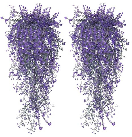 2 Pièces Fausse Plante Tombante, 82CM Plante Artificielle Tombante Plante Tombante Artificielle Plantes Artificielles Interieur Tombantes Plantes Artificielles Suspendues pour Cuisine Jardin Bureau