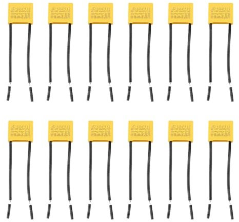 12 Stück Entstörkondensator 0,22µF 275V X2, LED Kondensator Gegen LED Flackern, Sicherheitskondensator für Lampen Radial, Verbessert Radioempfang, Verhindert Glimmen der LED Lampen