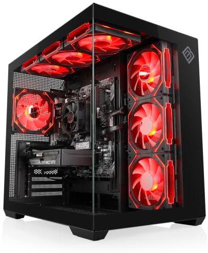 Gaming PC - AMD 5700X, RX 9060 XT, 16 GB RAM, 1 TB SSD, WLAN, Windows 11 | Ryzen 7 8x 3.4 GHz, 16 GB VRAM, M.2 NVMe, DDR4, Wifi, Win11 Home, günstiger Computer für Zocker, Rechner zum Spielen (A15418)