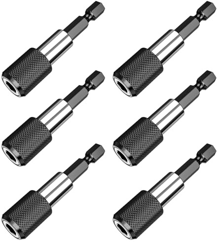 Portapuntas Magnético,6 PCS Soporte Magnético para Puntas de Extensión Porta Puntas Atornillador Eléctrico Adaptador de Varilla Barra Magnética para Taladro y Destornillador