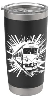Eisenbahn Comic Look Modelleisenbahn Schienenfahrzeug Doppelwandiger Edelstahl-Thermobecher