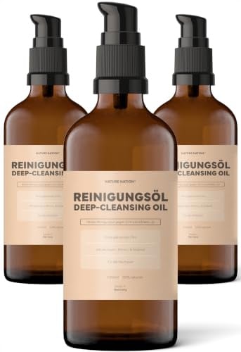 Gesichtsreinigung: Reinigungsöl für das Gesicht (Cleansing Oil) mit BIO Arganöl, Jojobaöl & Rizinusöl; Make Up Entferner, Talg & Sonnencreme; Ohne Augenbrennen, Alkohol, AHA & BHA; Leicht abzuwaschen
