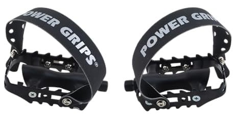 Power Grips Sport Pre-Assembled Strap/Pedal Kit, Black