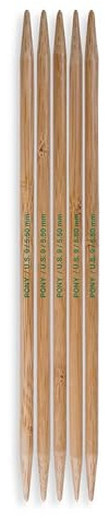 Pony Bamboo Double Pointed Knitting Needles 24cm 5.50mm
