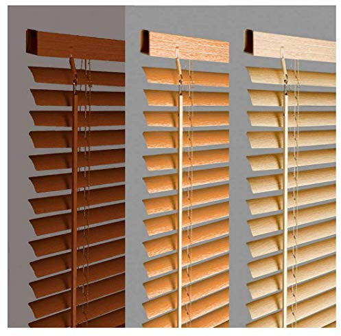 New 75cm Cedar Wood Effect Pvc Venetian Blinds, AVAILABLE IN 10 SIZES AND 4 COLOURS