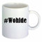 Kaffeetasse #Wohlde Hashtag Raute Keramik Höhe 9,5cm ? 8cm in Weiß