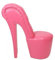 Casa Padrino High Heel Sessel mit Dekosteinen Rosa Luxus Design - Designer Sessel - Club Möbel - Schuh Stuhl Sessel
