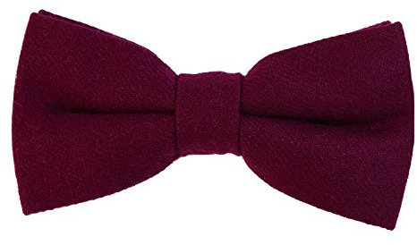 DonDon Herren Fliege 12 x 6 cm Baumwolle gebunden und längenverstellbar beere