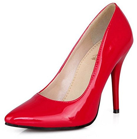 SJJH Damen Elegant Pumps mit Hehem Stiletto Absatz Schuhe für Datierung