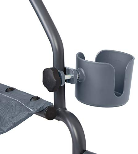 Medline Universal Cup Holder, Gray - Versatile Mobility Accessory for Rollator Walkers, Transport Chairs, and Wheelchairs