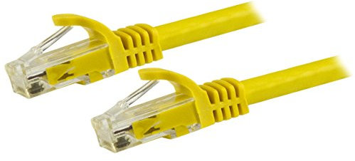 StarTech.com 7.5m CAT6 Ethernet Cable - Yellow CAT 6 Gigabit Ethernet Wire -650MHz 100W PoE RJ45 UTP Network/Patch Cord Snagless w/Strain Relief Fluke Tested/Wiring is UL Certified/TIA (N6PATC750CMYL)