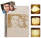 Lampada a LED pieghevole in legno con incisione, luce per libro personalizzata con luce bianca calda ricaricabile tramite USB, regalo perfetto per compleanno e Natale per figlia