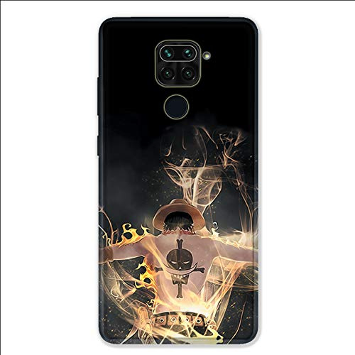 Cokitec Schutzhülle für Xiaomi Redmi Note 9 – Manga One Piece Ace, Schwarz