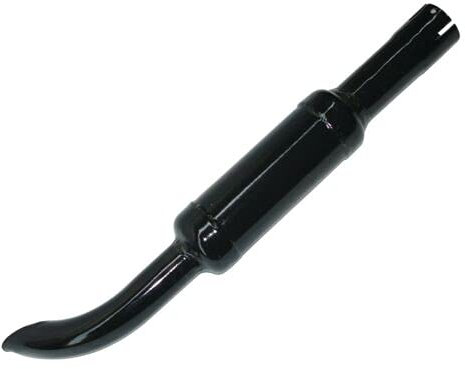 AEspares Mini silencieux d'échappement vertical revêtement noir compatible avec tracteur New Holland Sonalika