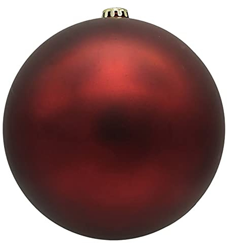 XXL Weihnachtskugeln groß für den Außenbereich, frostsicher und wetterfest 20 oder 30 cm (Ø 20 cm, Bordeaux matt)