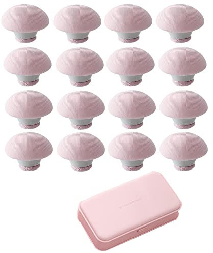 Fayemoon 16 Stück Bettdecken Clips, Runde Form Bettdecken Clips, rutschfest Bettbezug Clips Kunststoff, mit Bringen Sie Einen Entsperrer, für Kunststoff Bettdeckenhalter, with Box, Pink, Fayemoon117…