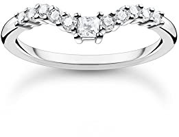 THOMAS SABO Ring mit weißen Steinen 925 Sterling Silber TR2398-051-14-52