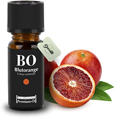 Hochwertiges reines Ätherisches Premium Öl (10 ml), 100% natürlich unverdünnt für Aromatherapie, Dufttherapie Raumduft Diffuser Duftlampe (Blutorange)