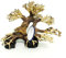 THATUWOOD Driftwood Bonsai for Fish Tank - Decor Aquascape Wood - Artificial Handmade Aquatic Bonsai Home Decorations (Bonsai Tree On Rocks)