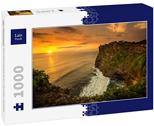 Lais Puzzle Wunderschöner Sonnenuntergang am Uluwatu-Tempel, Bali, Indonesien 1000 Teile