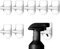LUTER 8pcs Spray Bottle Hooks for Cabinet, Adhesive Spray Bottle Hanger Hooks Wall Mount Spray Can Holder for Storage Rack Cabinet Kitchen Extra Storage Space Organizer Hanger