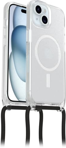 OtterBox React Necklace MagSafe Hülle für iPhone 15, Stardust | Schützende Hülle mit verstellbarer und abnehmbarer Handykette, Getestet nach Militärstandard, Keine Einzelhandelsverpackung