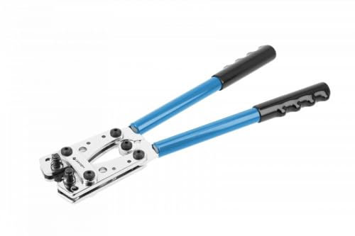 HÖGERT TECHNIK Crimpzange für nicht isolierte Hülsen, 6-50 mm² (10-1 AWG), 390 mm, drehbare Backen, gehärtet 40 HRC, ergonomisches Design für einfache Bedienung und optimale Ergebnisse