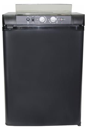 SUNROAD Réfrigérateur 2 Ways 60L 220 Volts et Gaz Camping-Car Bateau - Noir - 46L