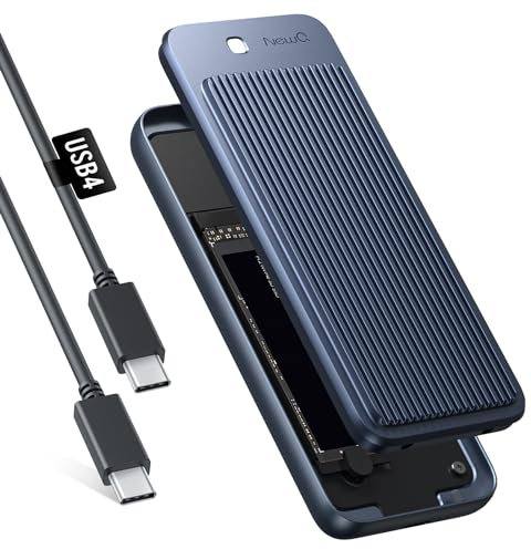 40Gbps M.2 NVMe SSD Gehäuse, wartungsfrei, doppelseitig erhöhter Kühlkörper, werkzeuglos Schnellöffnen, für Thunderbolt 4/3/USB4/3.2/3.0, für Mac Mini M4/Pro, M1 M2 Pro/Max, SSD Größe