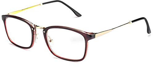 CELECH Anti-Blaulicht-Lesebrille, modisch, weiblich, elegant, Fern- und Nahbereich, Progressive Multifokus-Lesebrille mit doppeltem Licht und intelligentem Zoom, rot, 3,5 (rot 3,5)