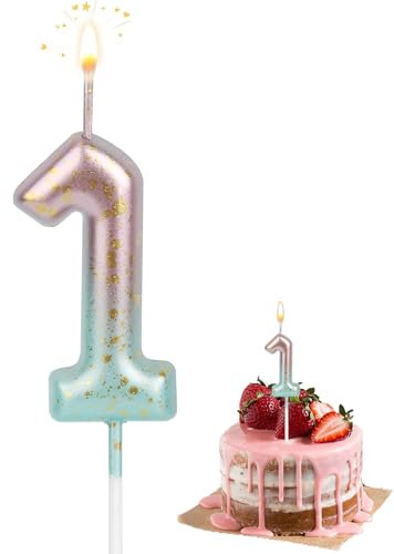 Zahlen Kerzen, Kerze 1 Geburtstag, 4D Geburtstagskerzen, Farbverlauf Kerzen, Geburtstagskerzen Für Kinder Erwachsene Für Geburtstag Jahrestag Partys