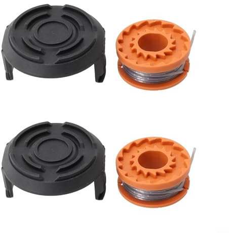 URPIZY Line Spool & Cover,Trimmer Replacement Spool Line with Spool Cover For MCGREGOR MCT1825,MCT2X1825 18V Strimmer Trimmer Accessories,2.5m*1.5mm(2sets)